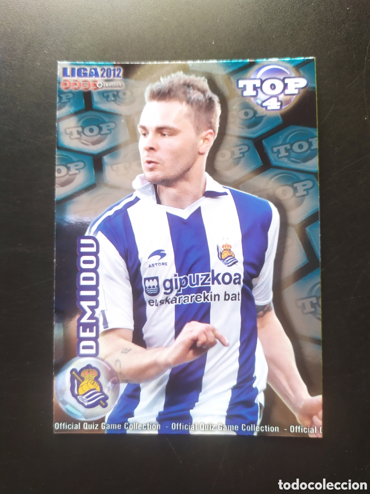 Football Stickers: Mundicromo fichas Liga 2011 2012 11 12 Demidov top brillo azul n&deg; 562 Real Sociedad