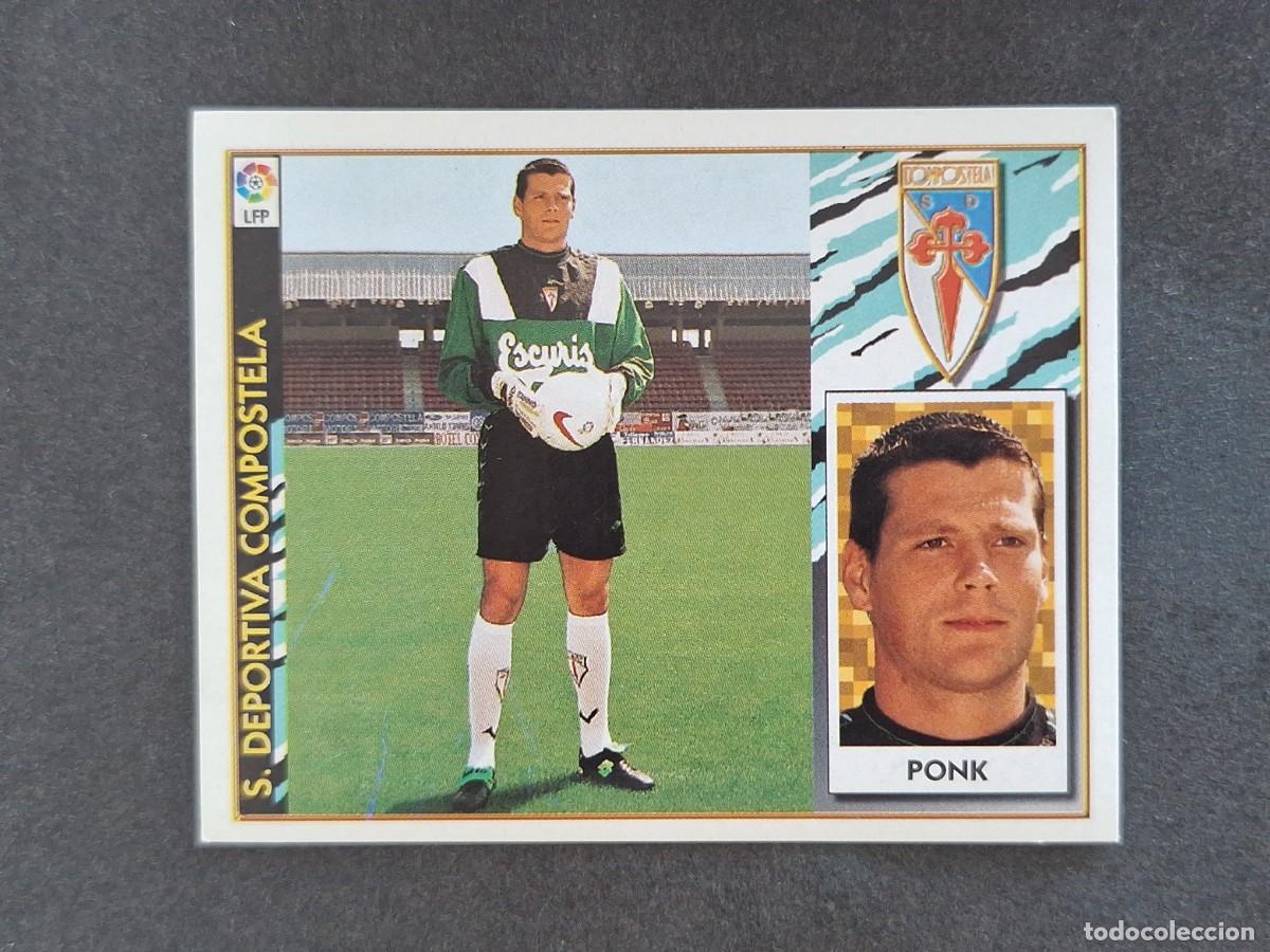 Fu&szlig;ball-Sticker: L4 PONK S. D. COMPOSTELA FICHAJE 31 LIGA ESTE 1997 1998 97 98 NUNCA PEGADO SIN PEGAR