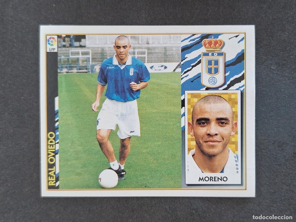 Fu&szlig;ball-Sticker: L4 MORENO REAL OVIEDO FICHAJE 35 LIGA ESTE 1997 1998 97 98 NUNCA PEGADO SIN PEGAR