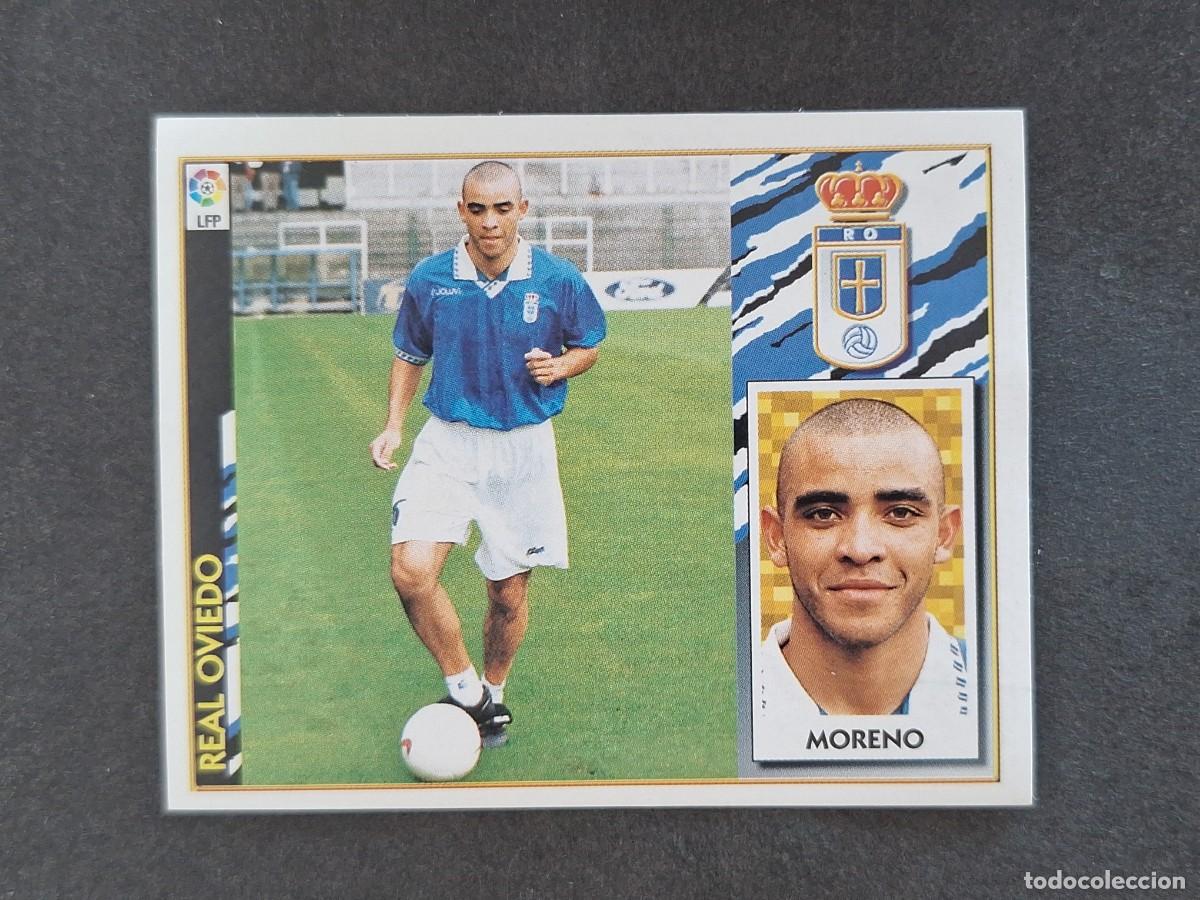 Fu&szlig;ball-Sticker: L4 MORENO REAL OVIEDO FICHAJE 35 LIGA ESTE 1997 1998 97 98 NUNCA PEGADO SIN PEGAR
