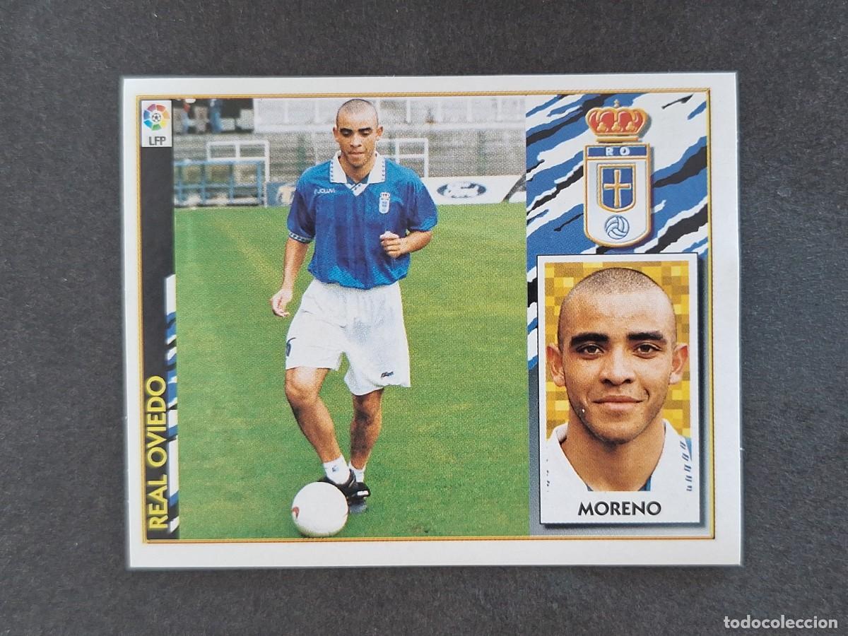 Fu&szlig;ball-Sticker: L4 MORENO REAL OVIEDO FICHAJE 35 LIGA ESTE 1997 1998 97 98 NUNCA PEGADO SIN PEGAR