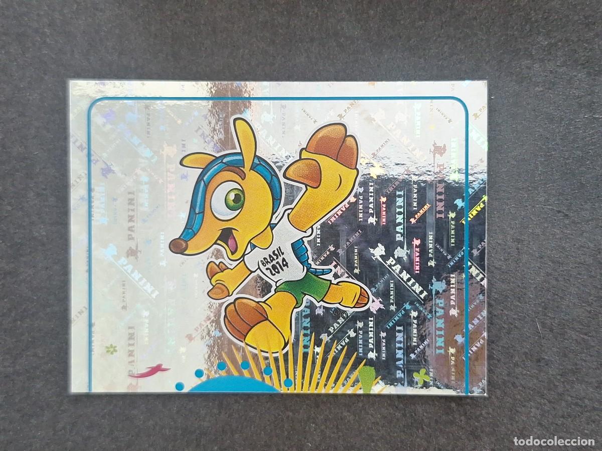 Fu&szlig;ball-Sticker: L2 MASCOTA OFICIAL PARTE SUPERIOR 4 MUNDIAL BRASIL 2014 PANINI NUNCA PEGADO SIN PEGAR