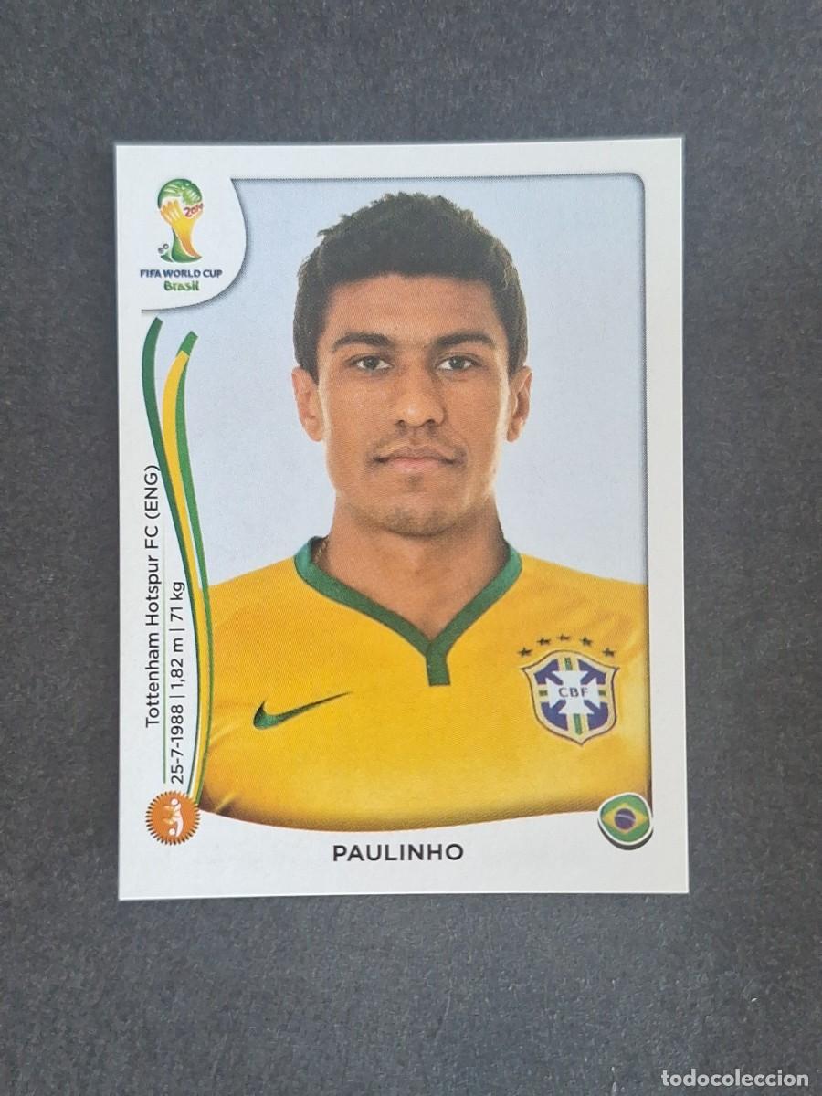 Football Stickers: L2 PAULINHO SELECCION BRASIL 41 MUNDIAL BRASIL 2014 PANINI NUNCA PEGADO SIN PEGAR