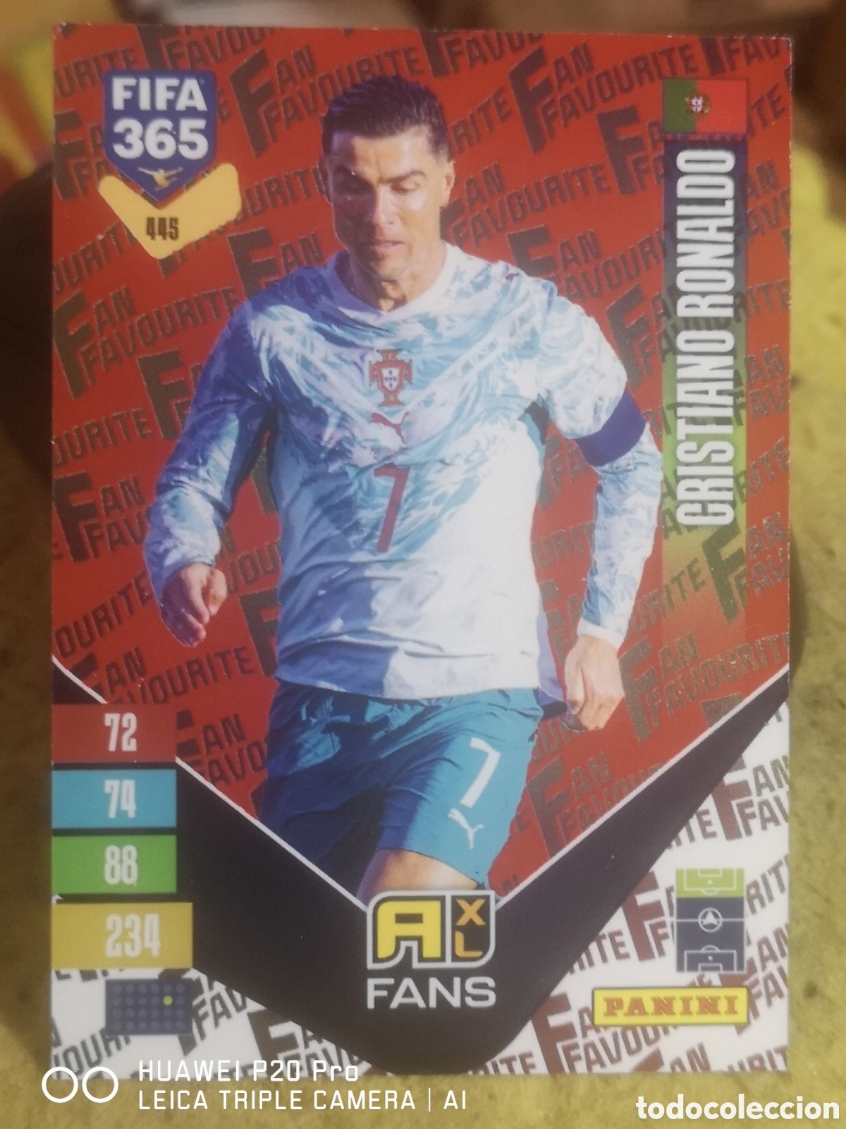 Football Stickers: CRISTIANO RONALDO ADRENALYN FIFA 365 2027 FANS PARALELA ROJA 445 - PORTUGAL