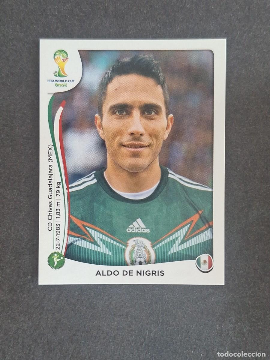 Cromos de f&uacute;tbol: L2 ALDO DE NIGRIS SELECCION MEXICO 84 MUNDIAL BRASIL 2014 PANINI NUNCA PEGADO SIN PEGAR