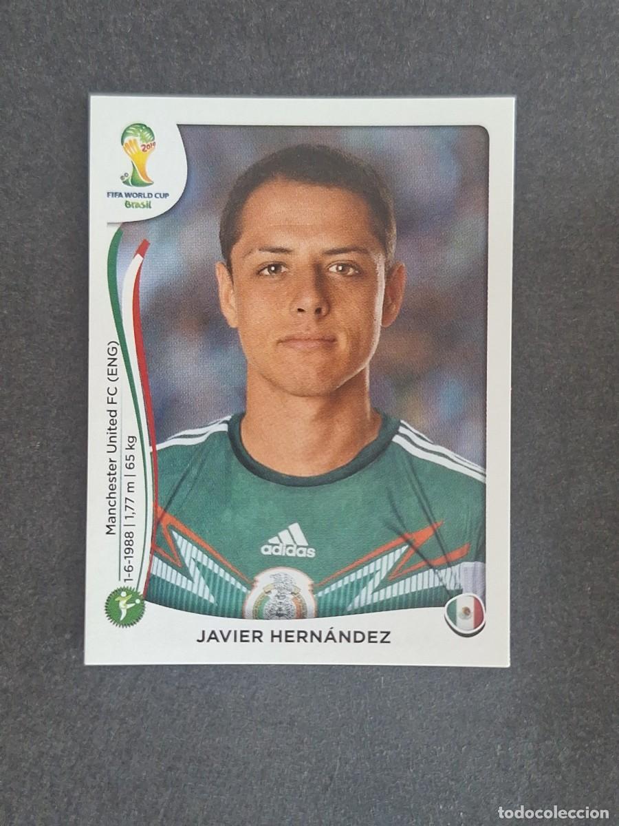 Cromos de f&uacute;tbol: L2 JAVIER HERNANDEZ SELECCION MEXICO 85 MUNDIAL BRASIL 2014 PANINI NUNCA PEGADO SIN PEGAR