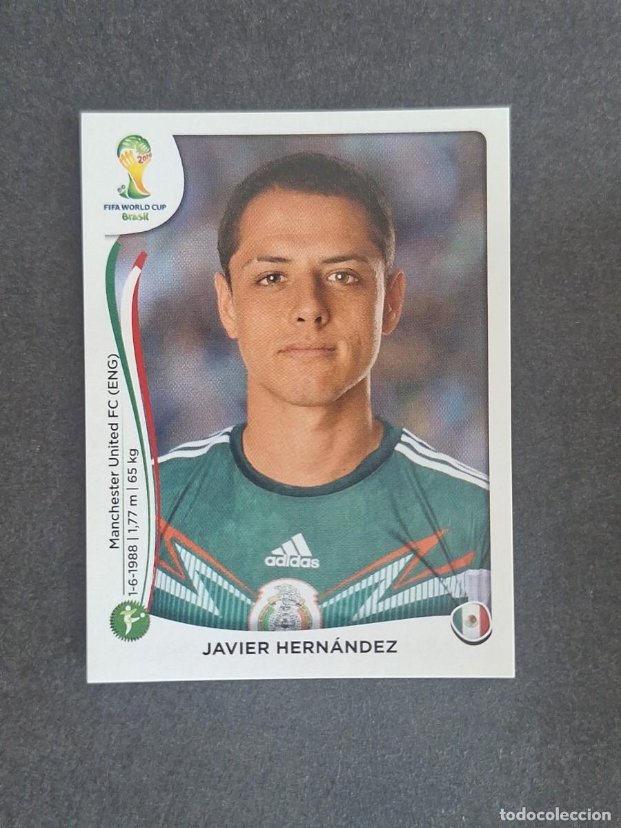 Cromos de f&uacute;tbol: L2 JAVIER HERNANDEZ SELECCION MEXICO 85 MUNDIAL BRASIL 2014 PANINI NUNCA PEGADO SIN PEGAR