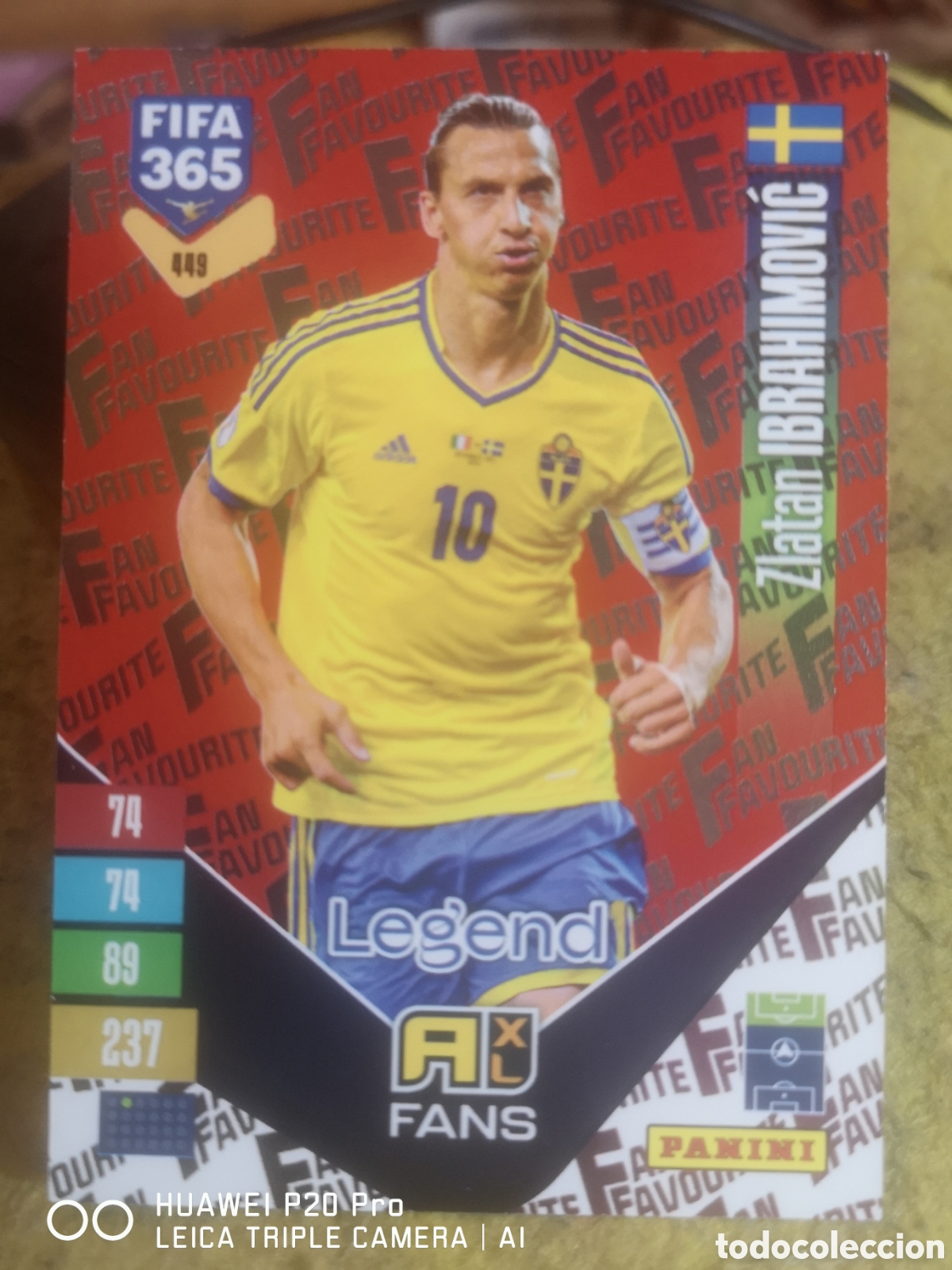 Figurine di Calcio: ADRENALYN FIFA 365 2027 LEGEND FANS PARALELA ROJA IBRAHIMOVIC 449 - SUECIA