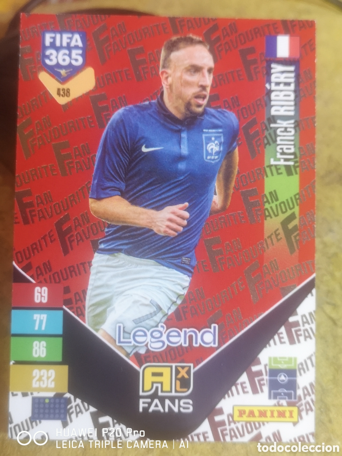 Figurine di Calcio: ADRENALYN FIFA 365 2027 LEGEND FANS PARALELA ROJA RIBERY 438 - FRANCIA
