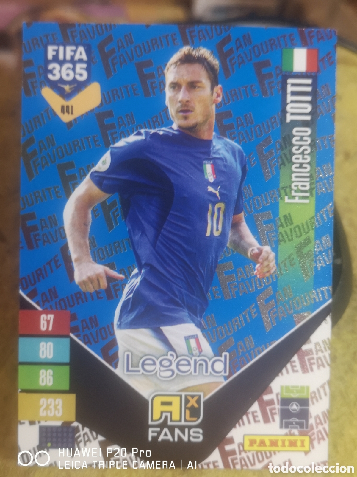 Figurine di Calcio: ADRENALYN FIFA 365 2027 LEGEND FANS PARALELA AZUL TOTTI 441 - ITALIA