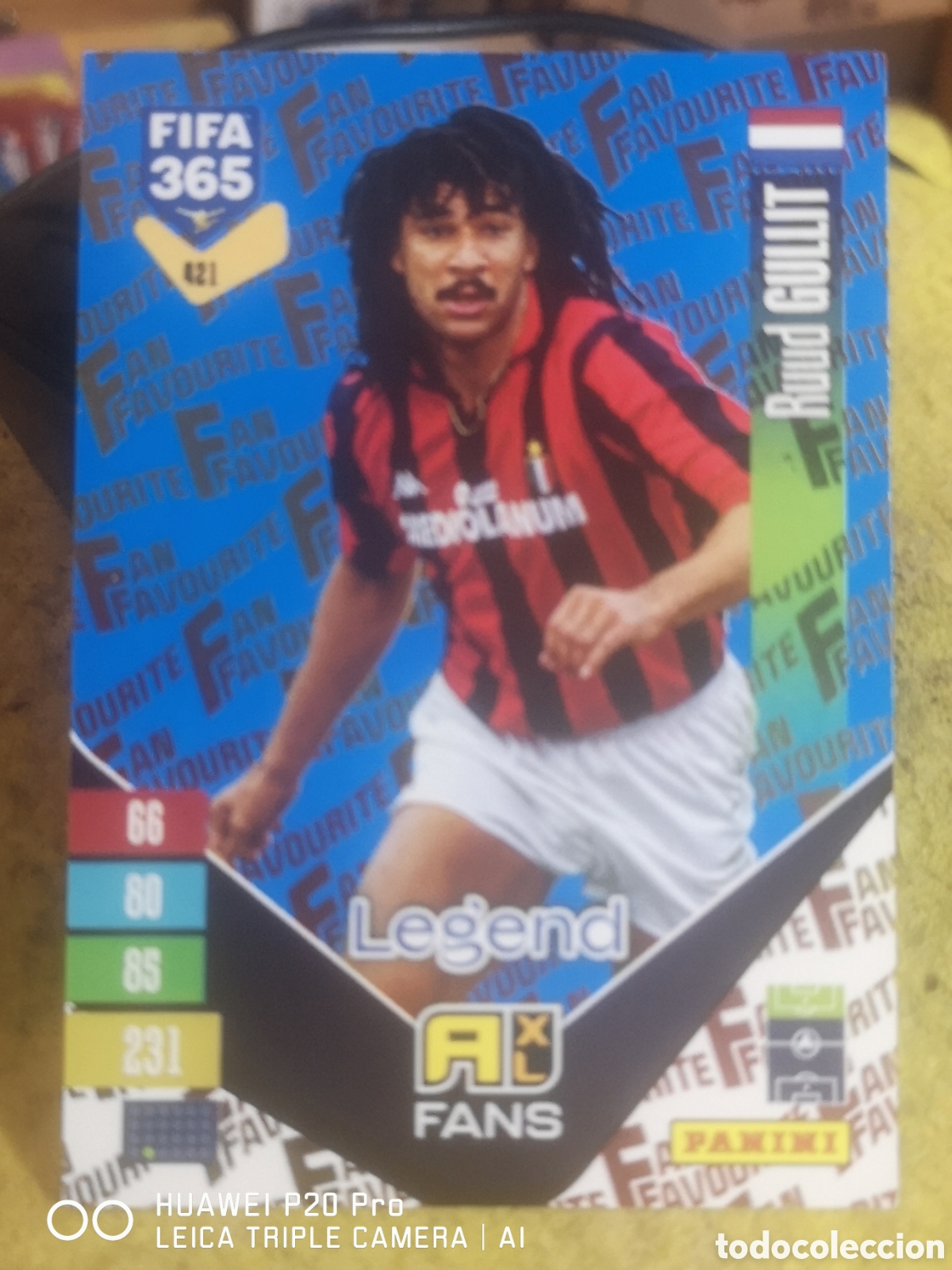 Figurine di Calcio: ADRENALYN FIFA 365 2027 LEGEND FANS PARALELA AZUL GULLIT 421 - AC MILAN