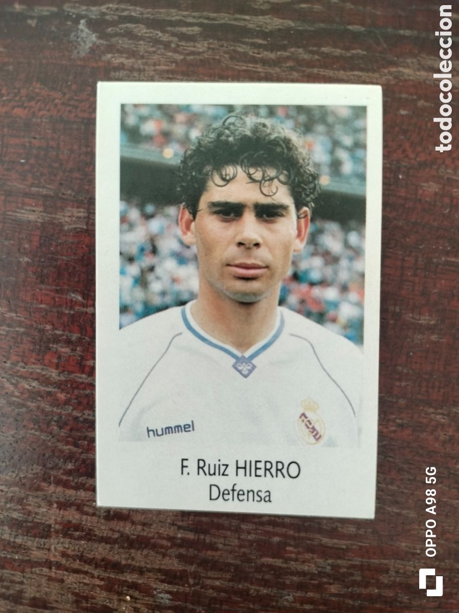 Figurine di Calcio: Cromo 124 Fernando Hierro Real Madrid Bimbo 91 92 1991 1992