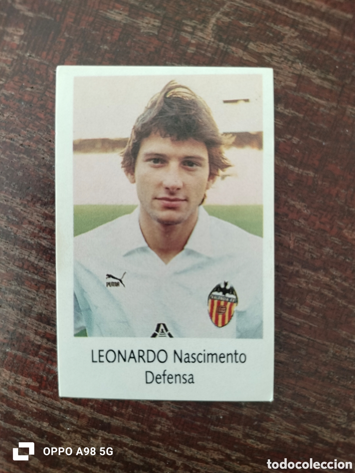 Cromos de f&uacute;tbol: Cromo 209 Leonardo Valencia Bimbo 91 92 1991 1992