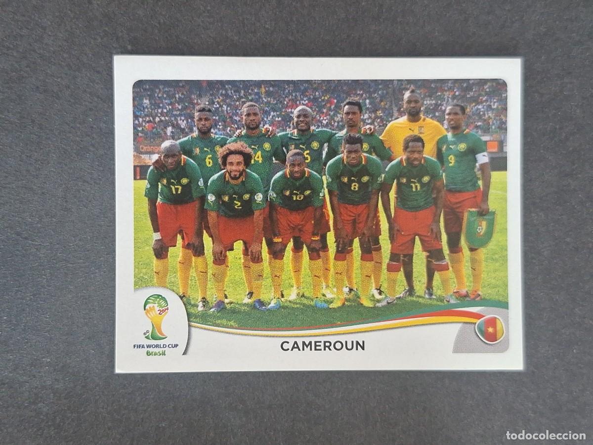 Cromos de f&uacute;tbol: L2 EQUIPO ALINEACION SELECCION CAMERUN 90 MUNDIAL BRASIL 2014 PANINI NUNCA PEGADO SIN PEGAR