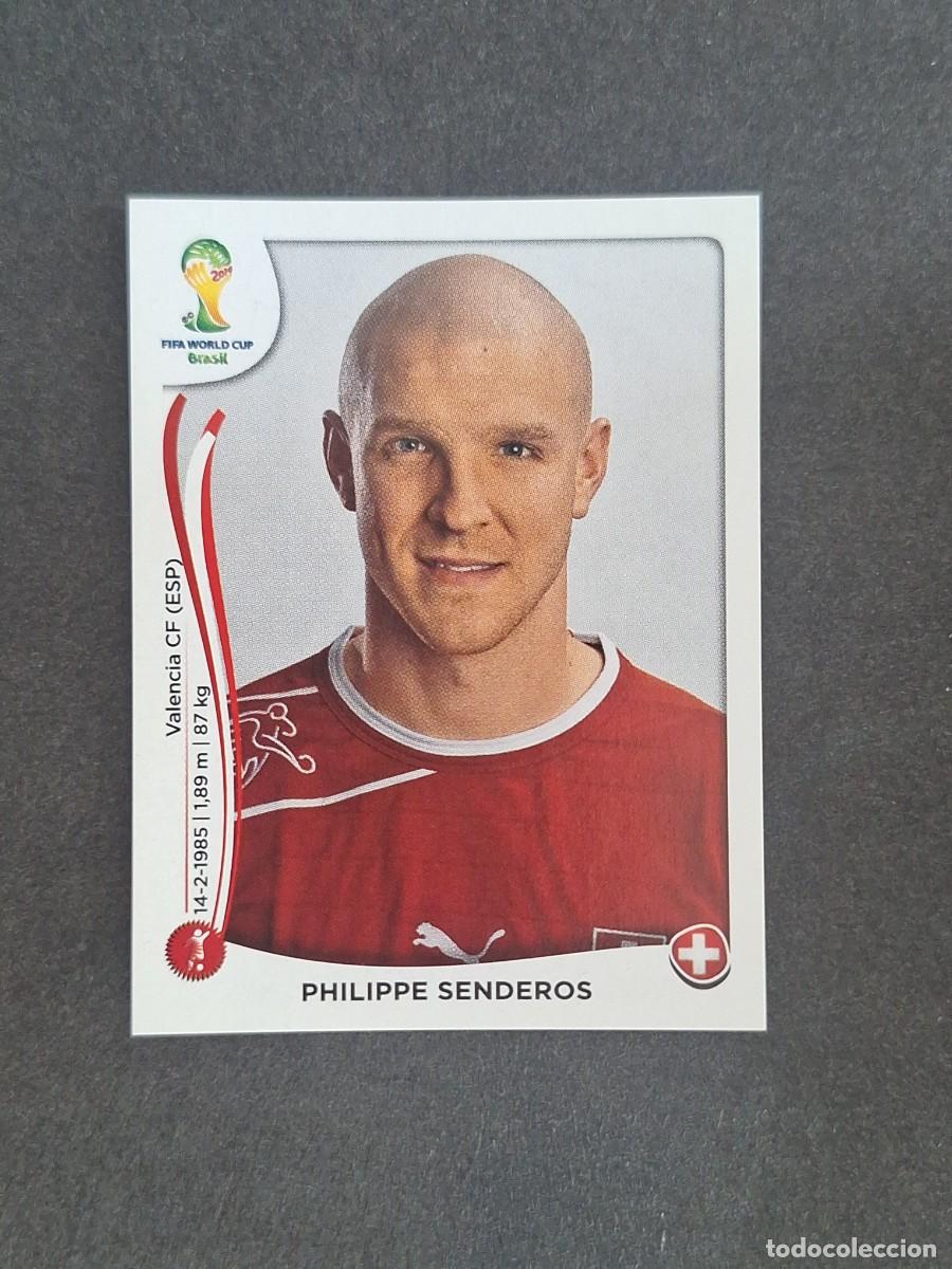 Cromos de f&uacute;tbol: L2 PHILIPPE SENDEROS SELECCION SUIZA 343 MUNDIAL BRASIL 2014 PANINI NUNCA PEGADO SIN PEGAR