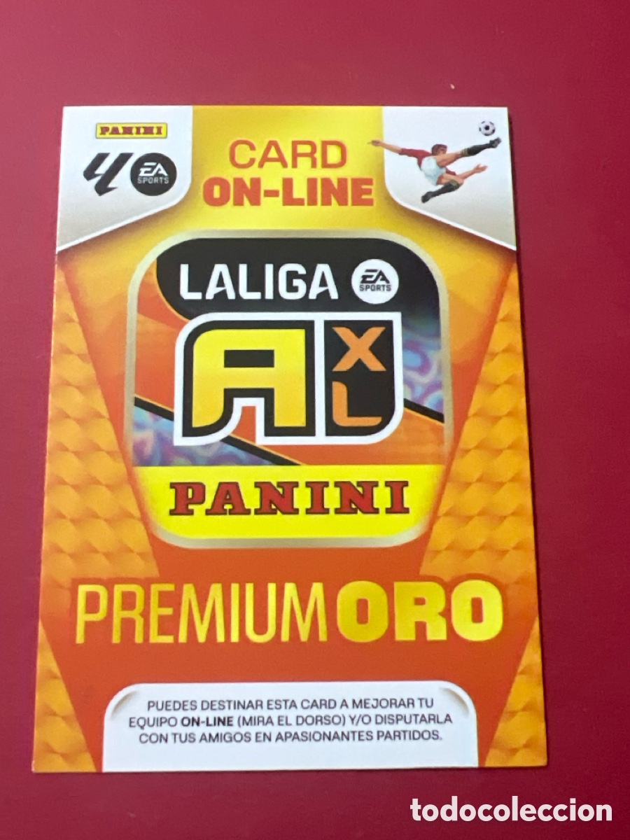 Cromos de f&uacute;tbol: C5740. ADRENALYN XL 2025-26. CARD ON-LINE PREMIUM ORO. CODIGO SIN USO