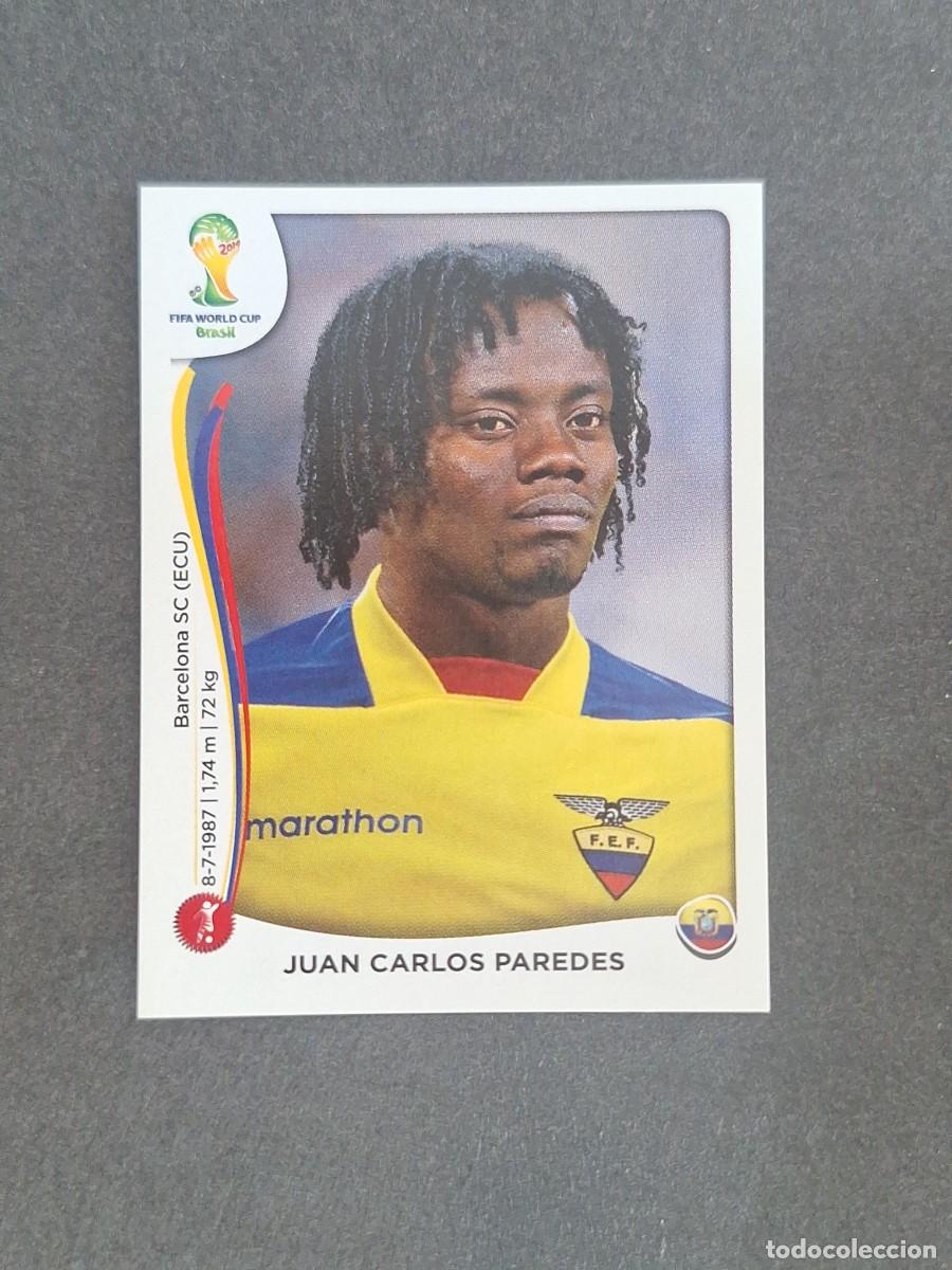 Cromos de f&uacute;tbol: L2 JUAN CARLOS PAREDES SELECCION ECUADOR 362 MUNDIAL BRASIL 2014 PANINI NUNCA PEGADO SIN PEGAR