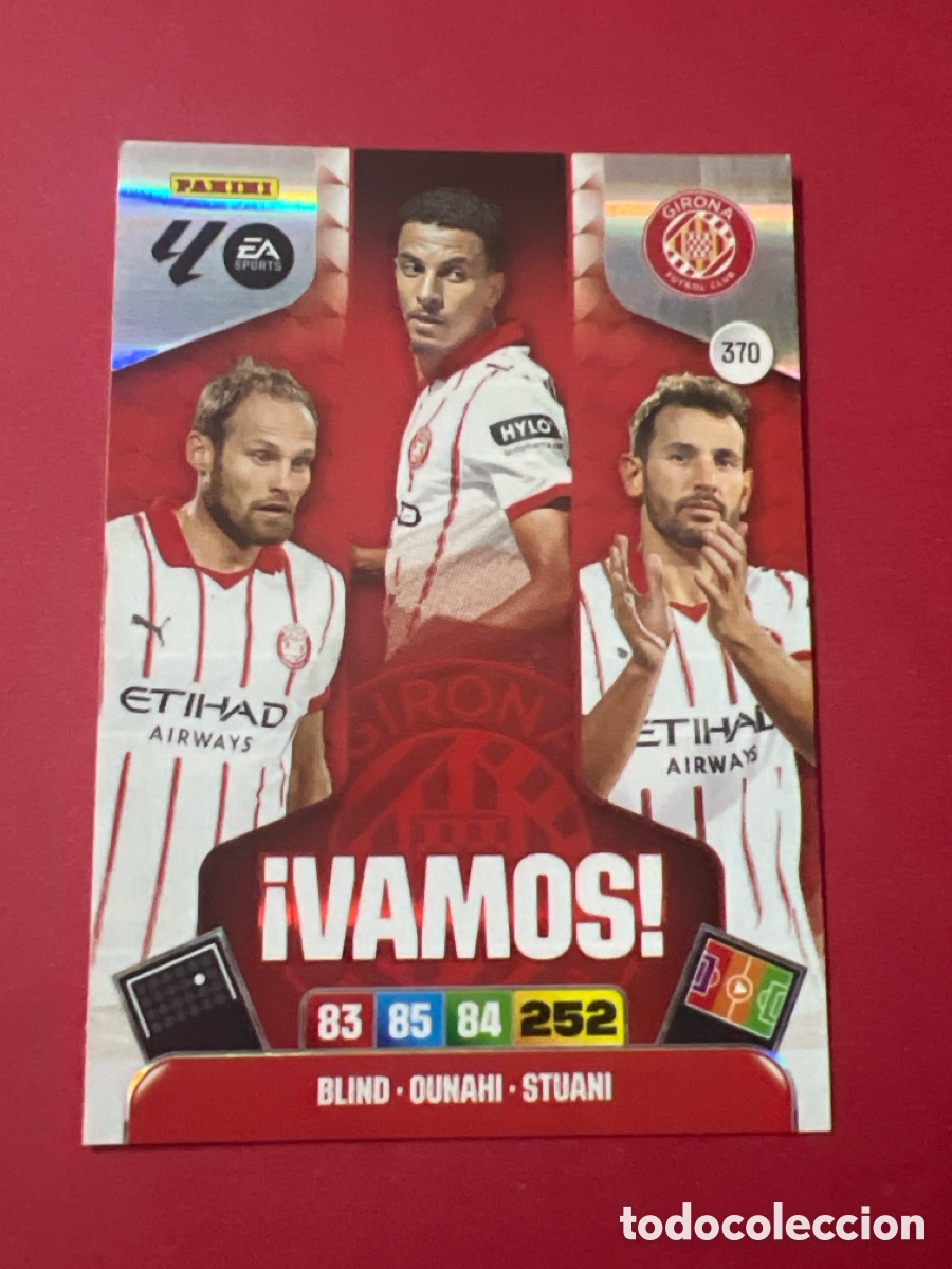 Figurine di Calcio: C5744. BLIND OUNAHI STUANI GIRONA VAMOS N&ordm; 370 LIGA ADRENALYN 25 26 2025 2026 PANINI