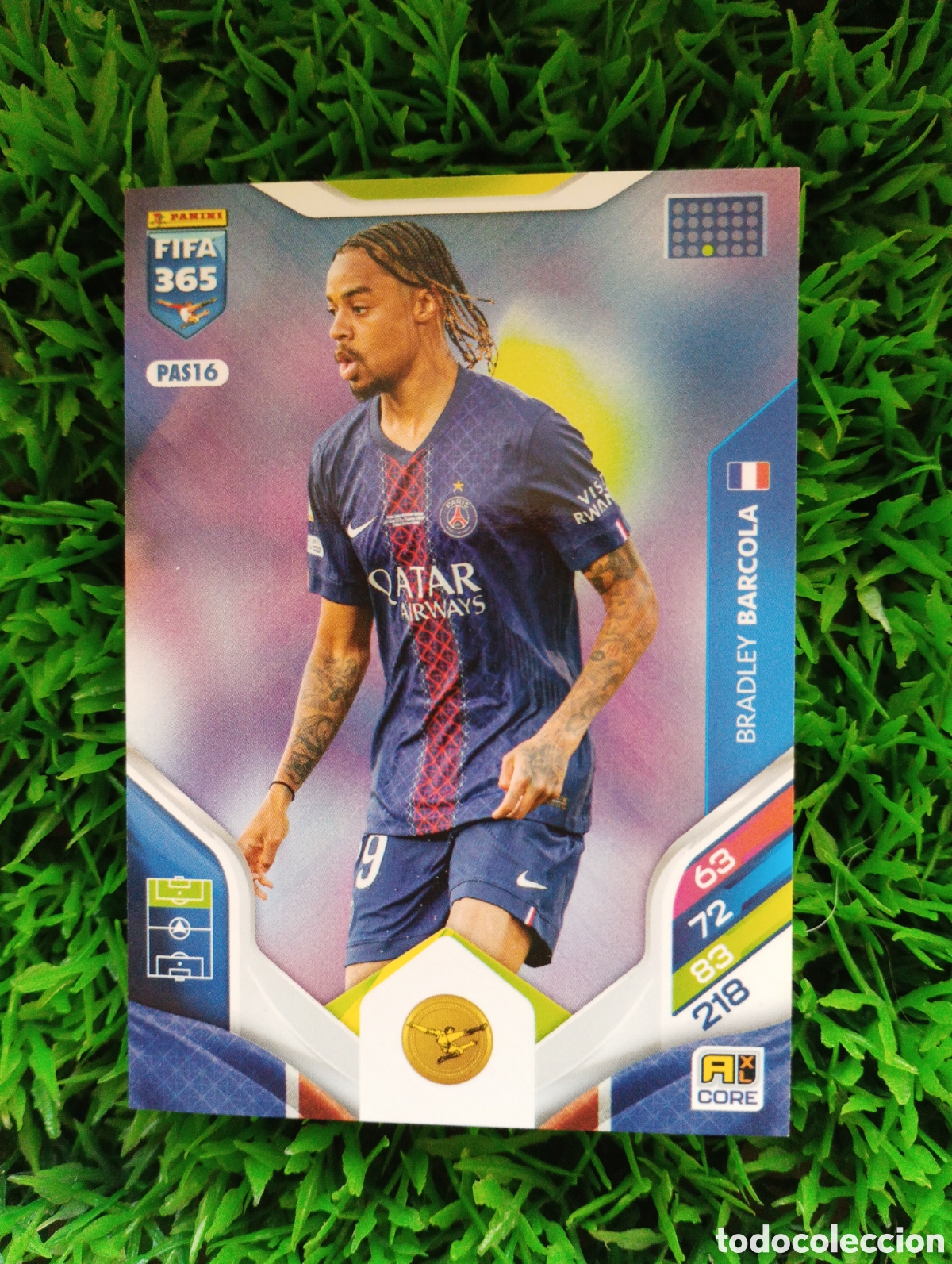 Fu&szlig;ball-Sticker: Barcola Paris Saint-Germain Adrenalyn 2026 Fifa 365 # PAS 16
