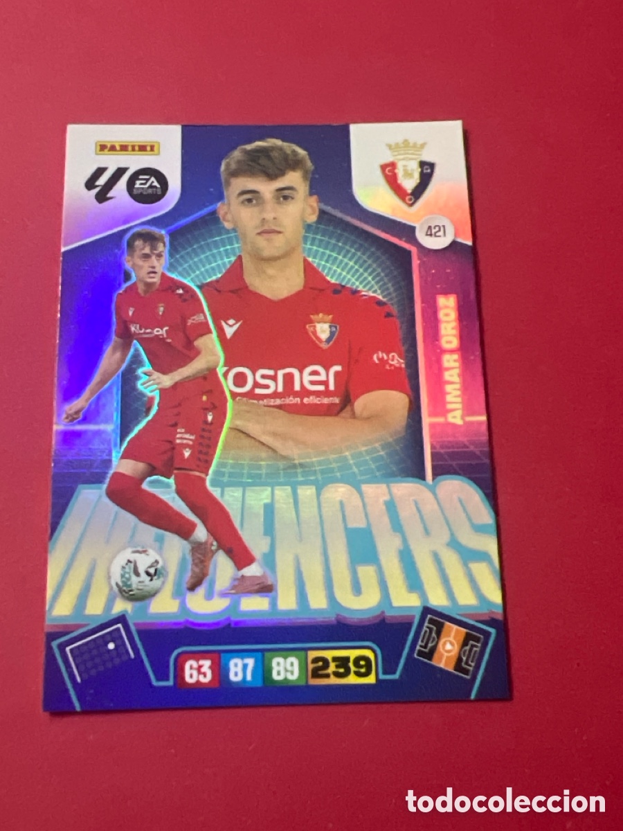 Figurine di Calcio: PANINI ADRENALYN XL LIGA EA SPORTS 2025-2026 25-26 &ndash; INFLUENCERS &ndash; Aimar Oroz CA Osasuna N&ordm; 421