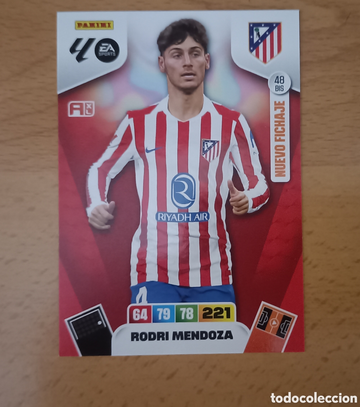 Figurine di Calcio: Rodri Mendoza Atl&eacute;tico de Madrid 48 Bis Adrenalyn 25/26