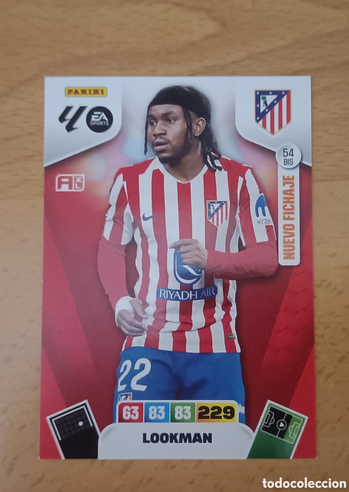 Football Stickers: Lookman Atl&eacute;tico de Madrid 54 Bis Adrenalyn 25/26