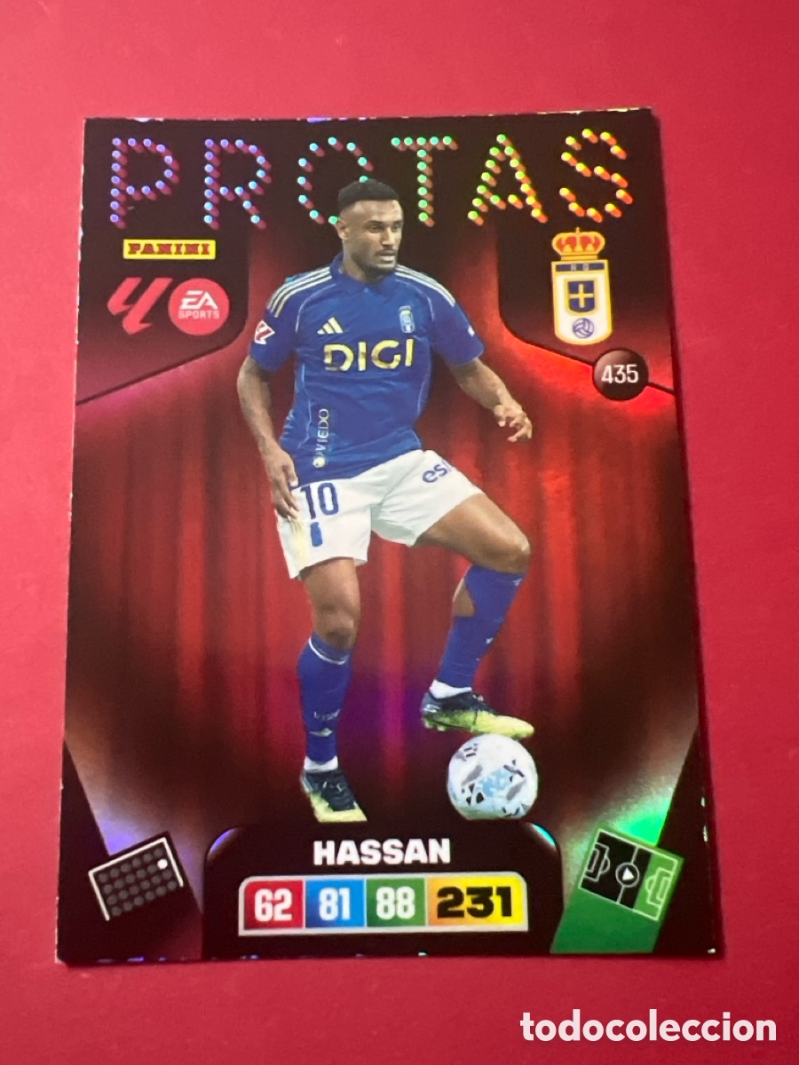Football Stickers: C5752. PANINI ADRENALYN XL LIGA 2025-2026 25-26 &ndash; PROTAS &ndash; Haissem Hassan Real Oviedo N&ordm; 435