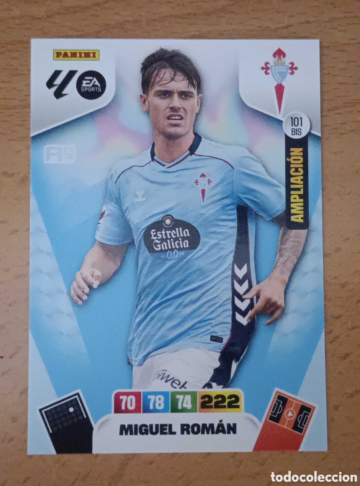 Football Stickers: Miguel Rom&aacute;n Celta de Vigo 101 Bis Adrenalyn 25/26