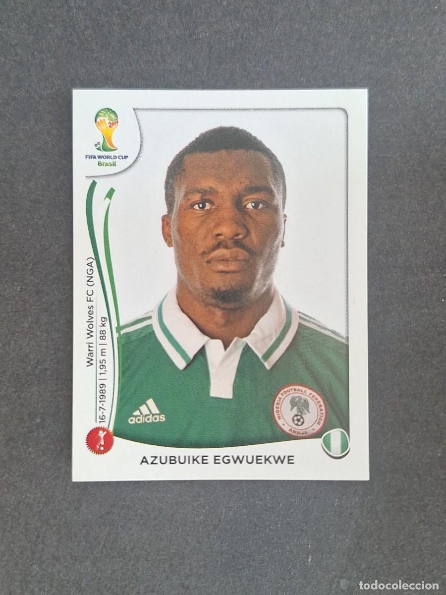 Football Stickers: L2 AZUBUIKE EGWUEKWE SELECCION NIGERIA 476 MUNDIAL BRASIL 2014 PANINI NUNCA PEGADO SIN PEGAR