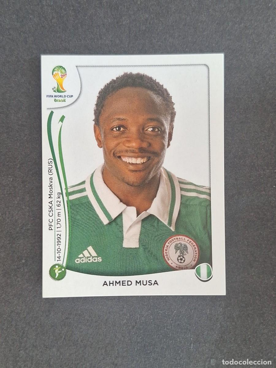 Cromos de f&uacute;tbol: L2 AHMED MUSA SELECCION NIGERIA 484 MUNDIAL BRASIL 2014 PANINI NUNCA PEGADO SIN PEGAR