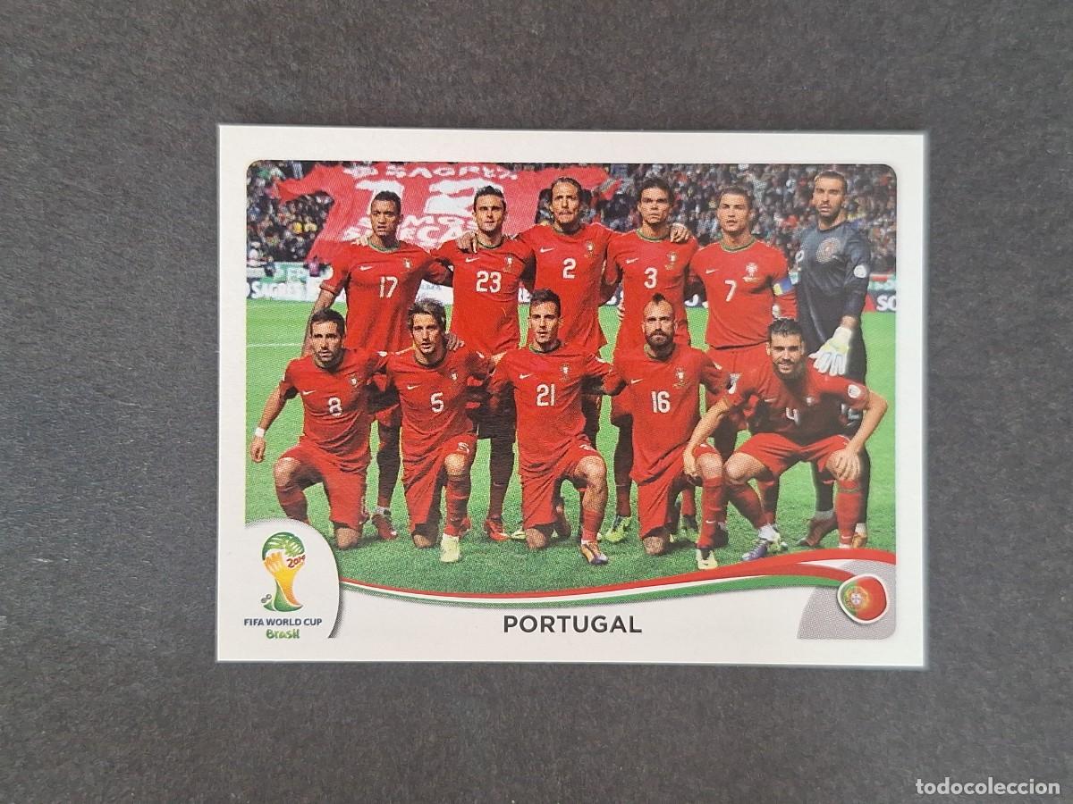 Cromos de f&uacute;tbol: L2 EQUIPO ALINEACION SELECCION PORTUGAL 508 MUNDIAL BRASIL 2014 PANINI NUNCA PEGADO SIN PEGAR