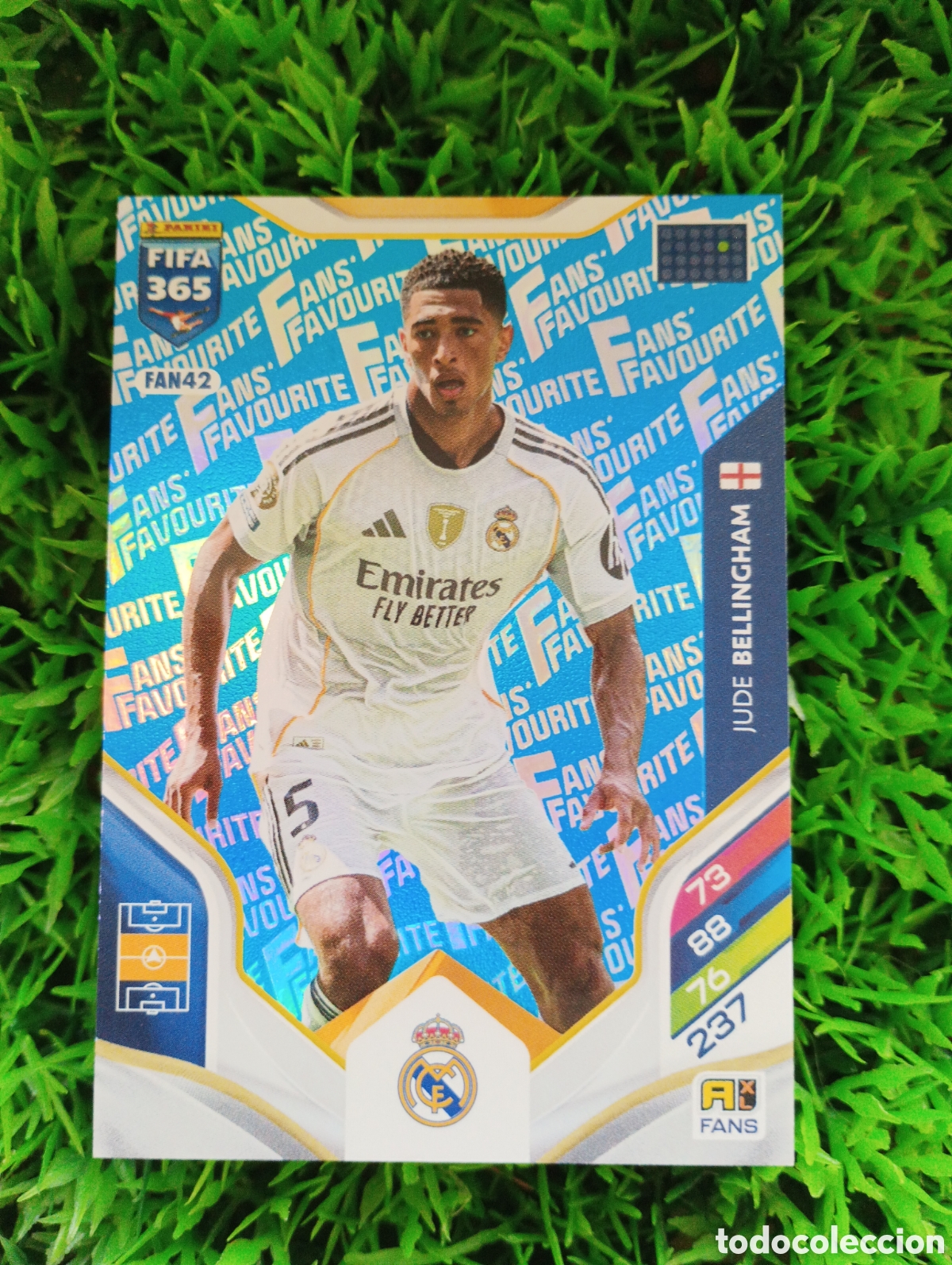 Cartes &agrave; collectionner de Football: Bellingham Real Madrid FANS FAVOURITE PARALELA AZUL Adrenalyn 2026 Fifa 365 # FAN 42