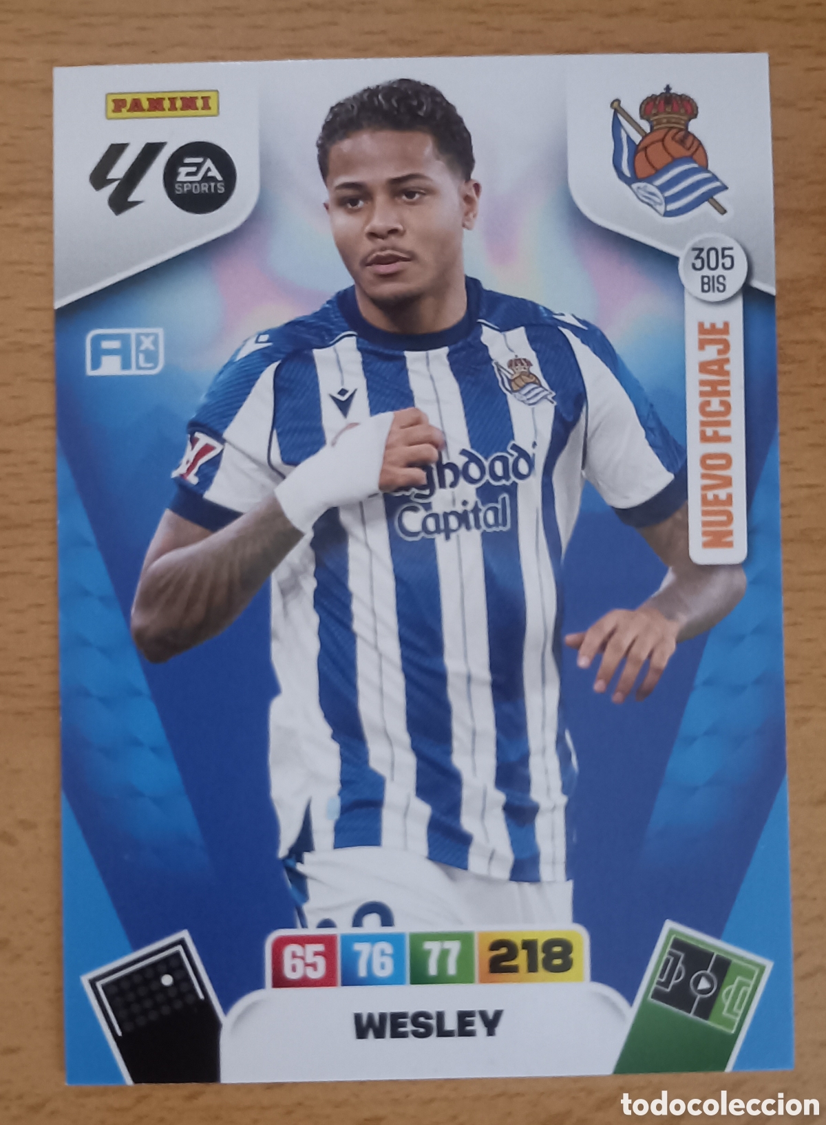 Fu&szlig;ball-Sticker: Wesley Real Sociedad 305 Bis Adrenalyn 25/26