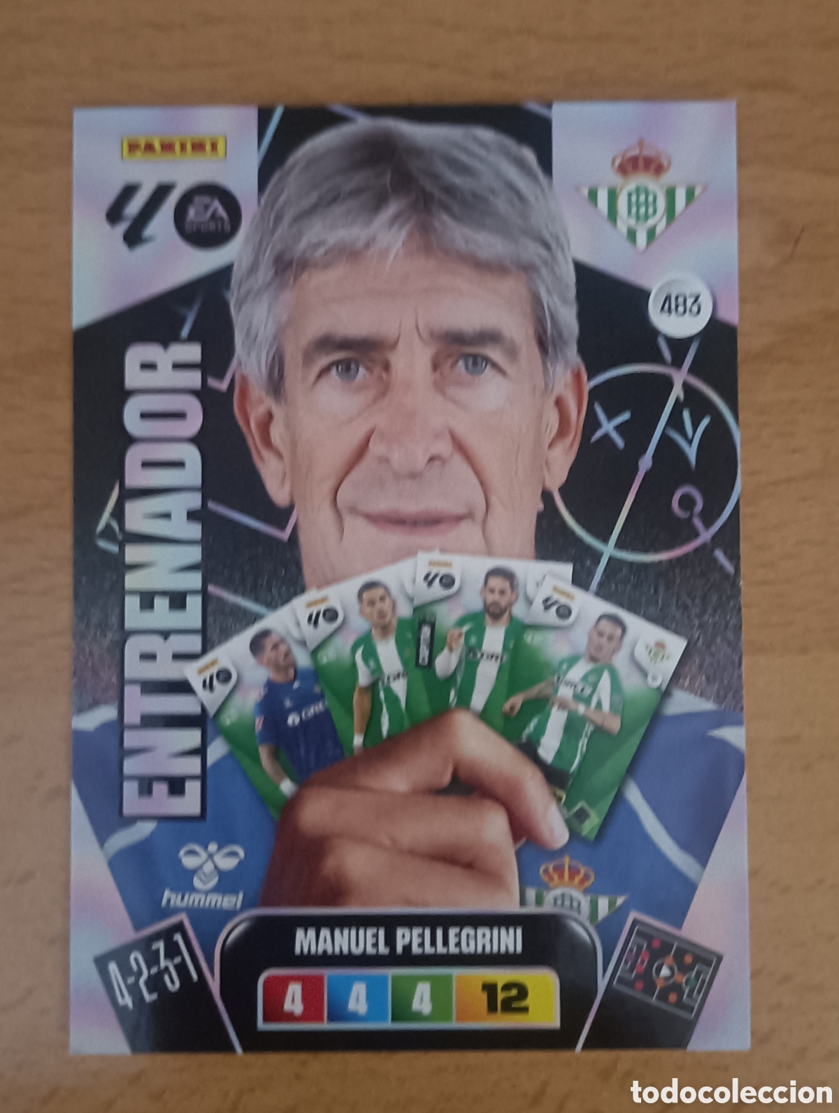 Fu&szlig;ball-Sticker: Manuel Pellegrini Entrenador Betis Adrenalyn 25/26