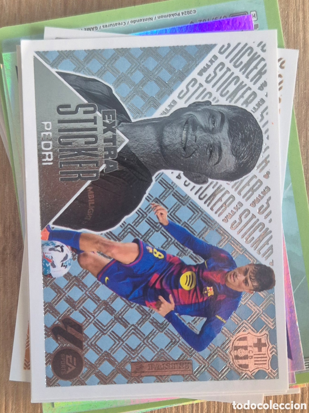 Figurine di Calcio: Pedri barcelona extra sticker plata liga este 26 27