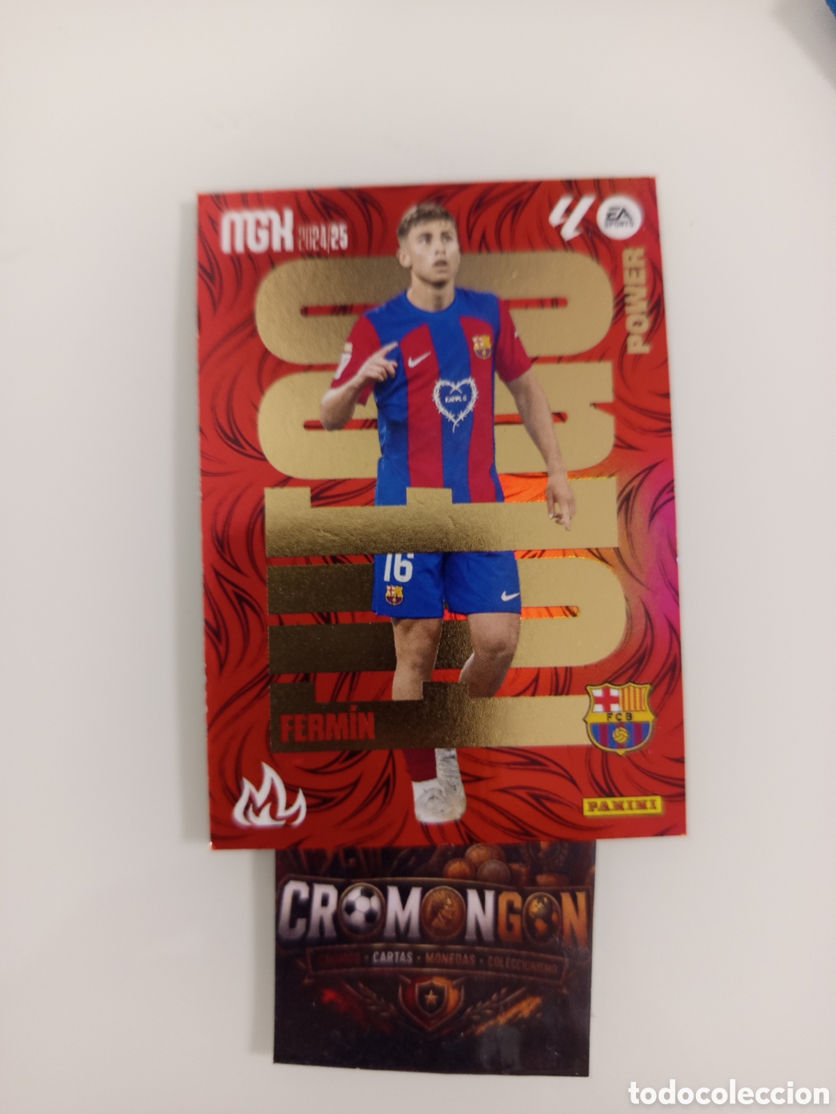 Fu&szlig;ball-Sticker: ❇️ CROMO ⚽ CARD FERM&Iacute;N BARCELONA FUEGO POWER EA SPORTS 24 25 2024 2025 MEGACRACKS MGKS PANINI ❇️