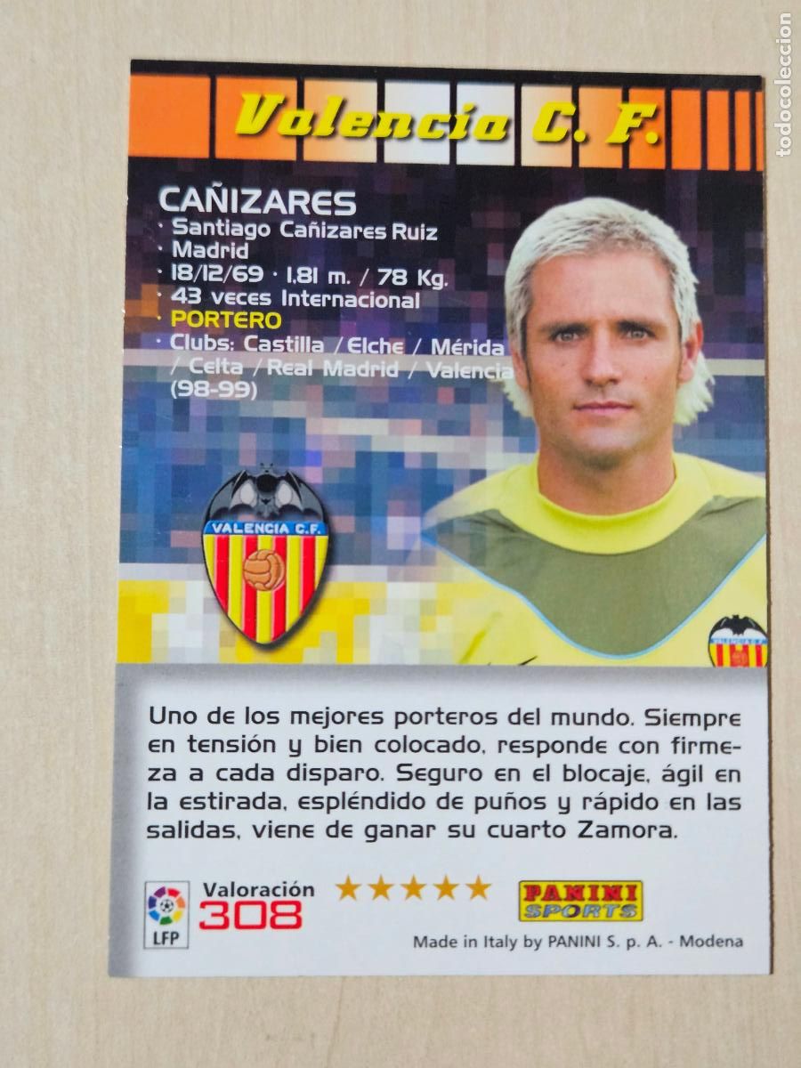 Figurine di Calcio: CROMO N&ordm; 308 CA&Ntilde;IZARES - MEGACRACKS 2004 05 - VALENCIA