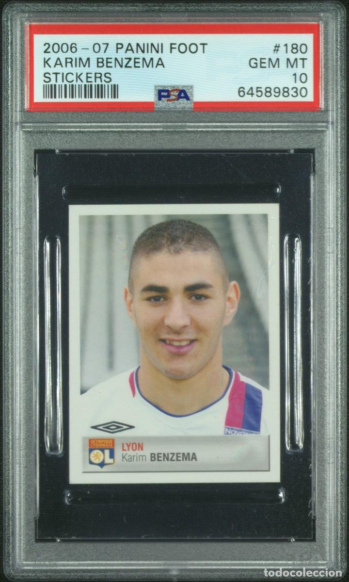 Football Stickers: Karim Benzema #180 Panini Foot Stickers 2006 2007 PSA 10