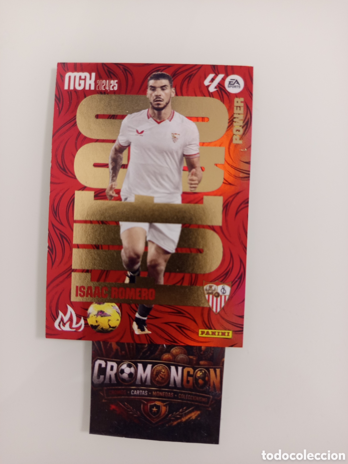 Fu&szlig;ball-Sticker: ❇️ CROMO ⚽ CARD ISAAC ROMERO SEVILLA FUEGO POWER SPORTS 24 25 2024 2025 MEGACRACKS MGKS PANINI ❇️