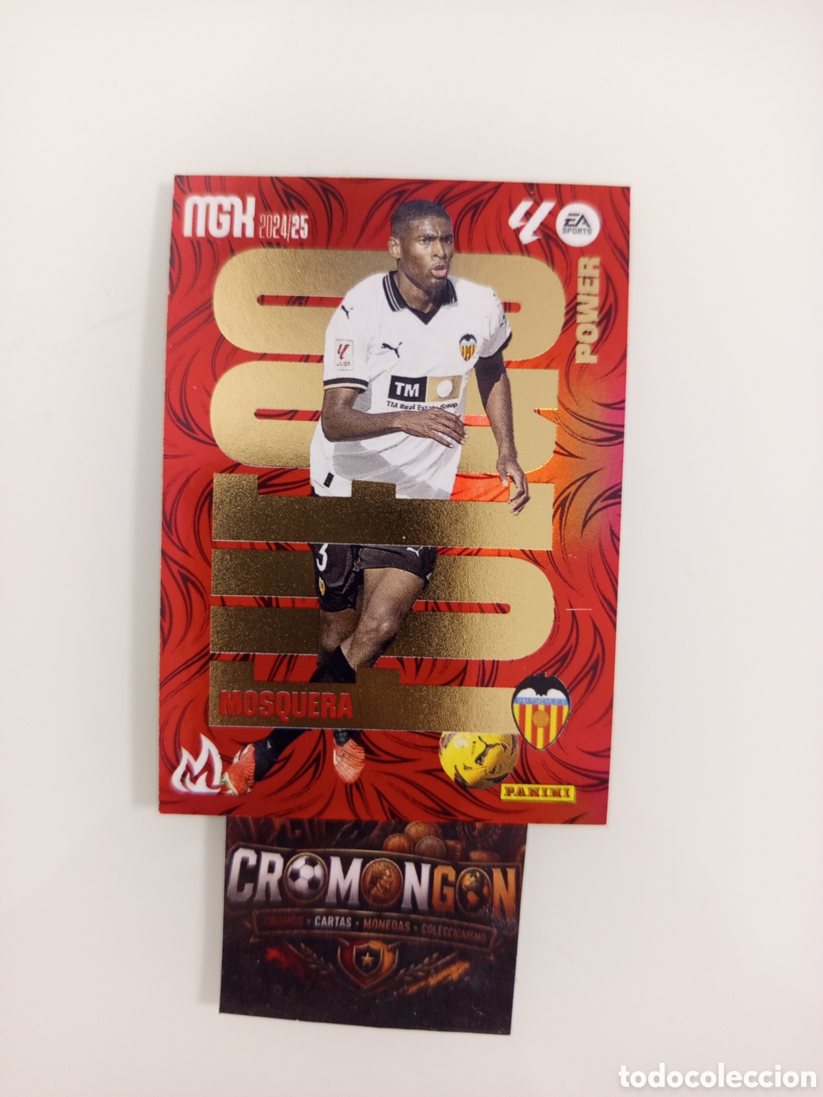 Fu&szlig;ball-Sticker: ❇️ CROMO ⚽ CARD MOSQUERA VALENCIA FUEGO POWER EA SPORTS 24 25 2024 2025 MEGACRACKS MGKS PANINI ❇️