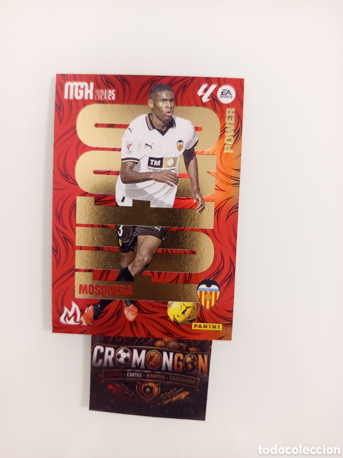 Fu&szlig;ball-Sticker: ❇️ CROMO ⚽ CARD MOSQUERA VALENCIA FUEGO POWER EA SPORTS 24 25 2024 2025 MEGACRACKS MGKS PANINI ❇️