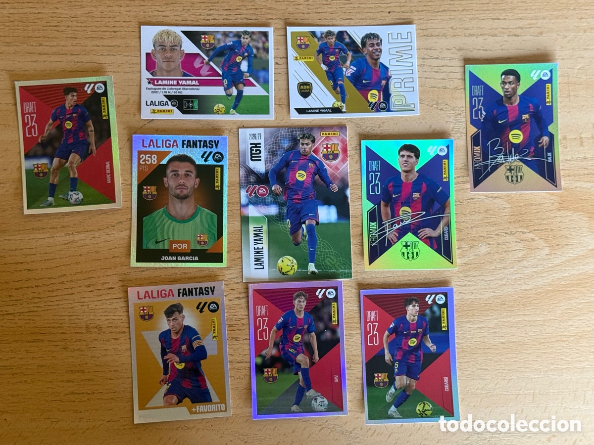 Cromos de Futebol: Lote Bar&ccedil;a Liga Este + Lamine Yamal