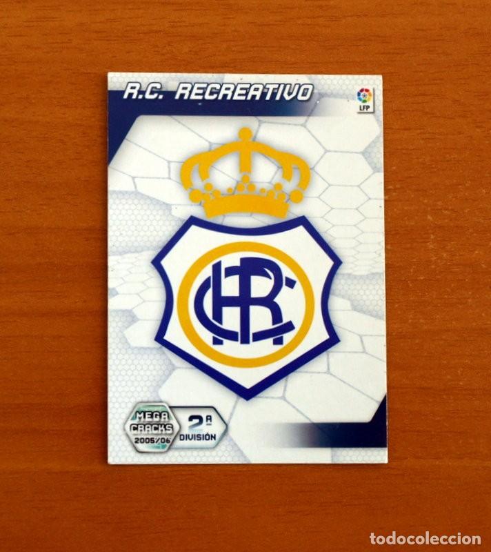 Figurine di Calcio: Recreativo Huelva -N&ordm; 419 Escudo -Megacracks Las Fichas Liga 2005-2006-05-06 Mega 2&ordf; Divisi&oacute;n Panini