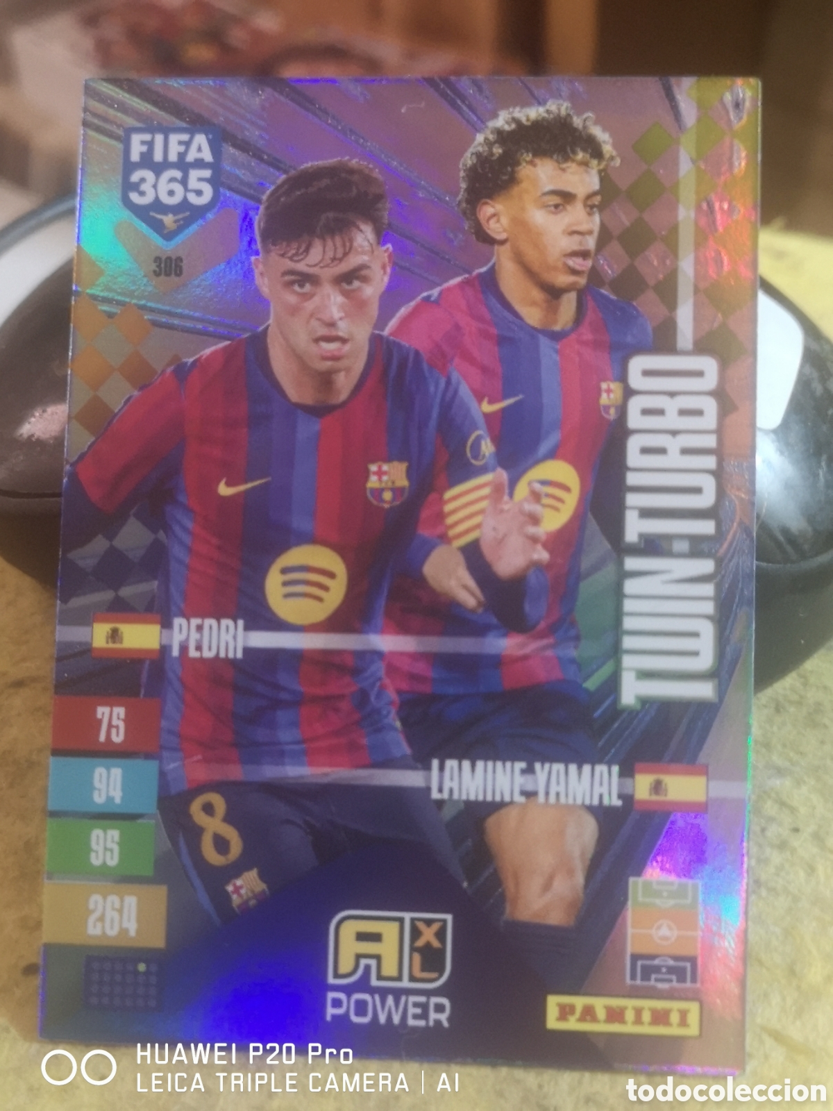 Cartes &agrave; collectionner de Football: ADRENALYN FIFA 365 2027 TWIN TURBO 306 PEDRI / LAMINE YAMAL - BARCELONA