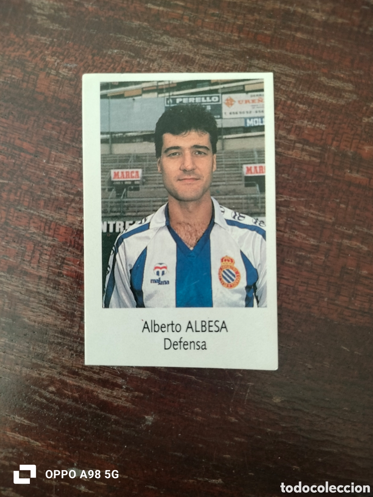 Football Stickers: Cromo 76 Albesa Espa&ntilde;ol Bimbo liga temporada 91 92 1991 1992