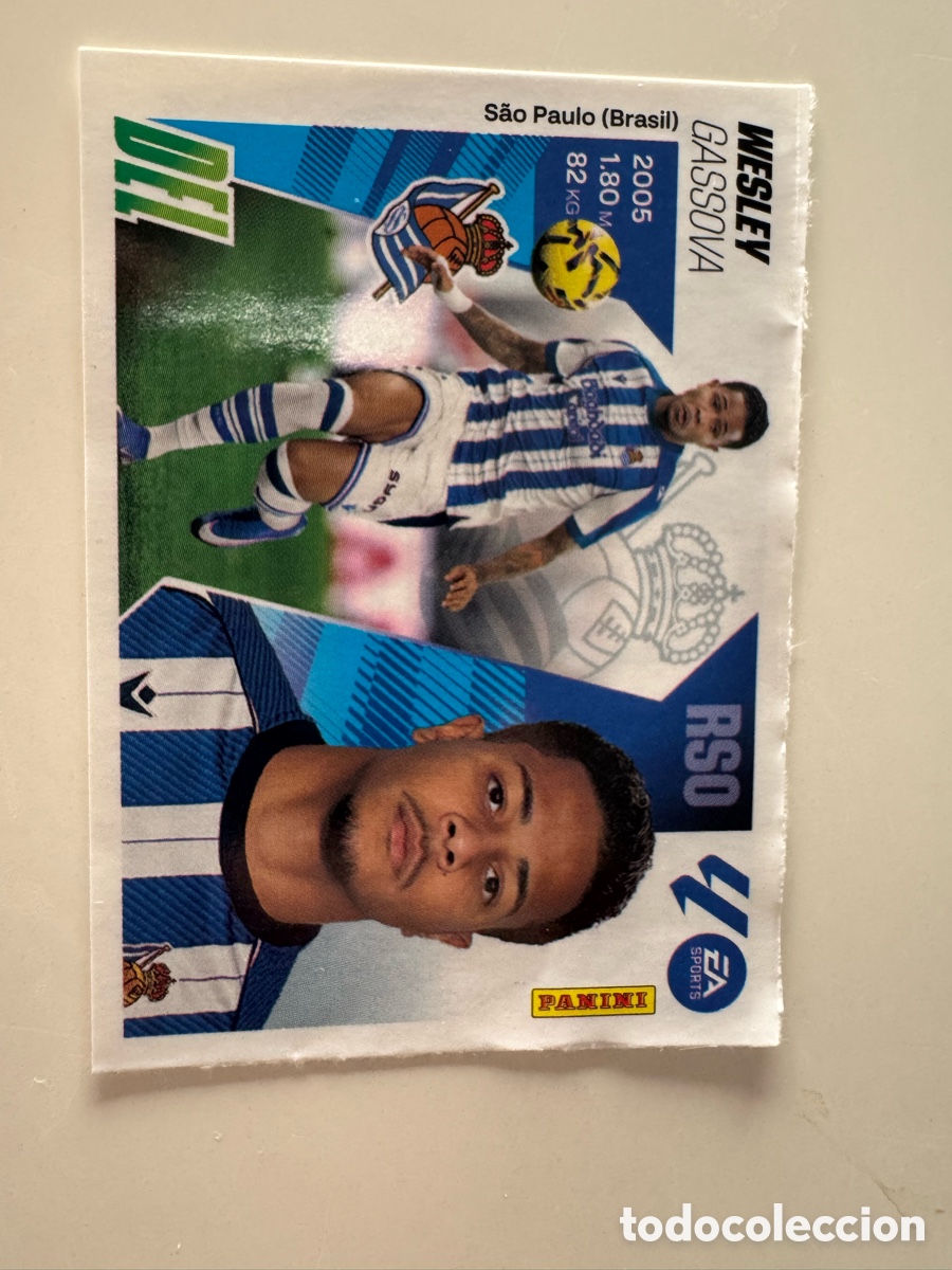 Cromos de Futebol: PANINI LIGA ESTE 2025-2026 25 26 &ndash; N&ordm; 32 &ndash; WESLEY GASSOVA Real Sociedad Actualizaci&oacute;n