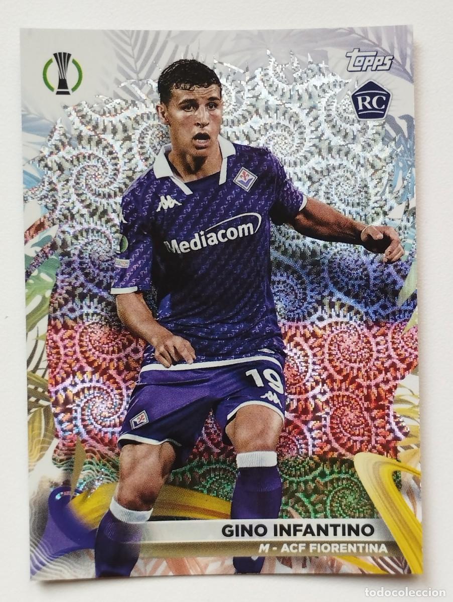 Cromos de Futebol: CROMO CARD TOPPS CARNAVAL CHAMPIONS LEAGUE 2023 2024 23 24 ROOKIE RC GINO INFANTINO 19 FIORENTINA