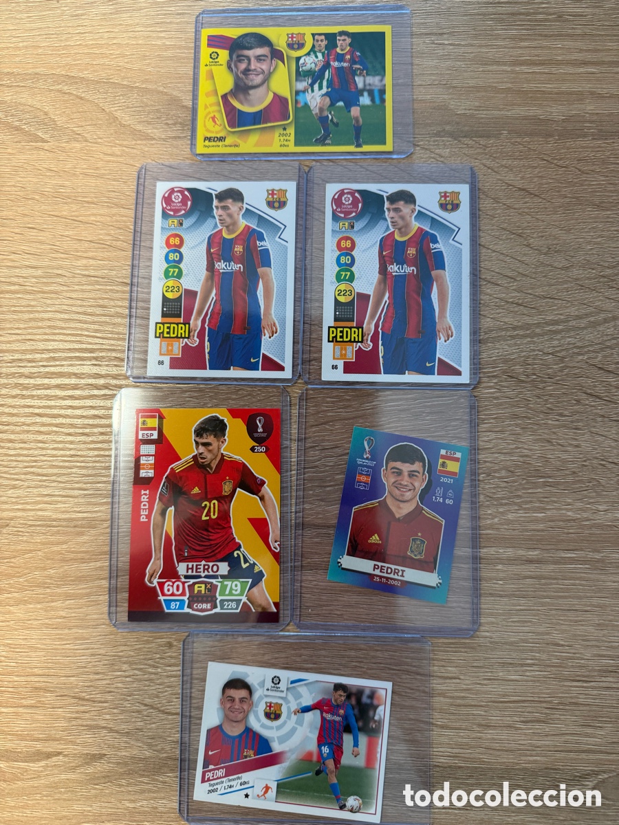 Cromos de Futebol: Cromos Pedri con Bar&ccedil;a y Espa&ntilde;a