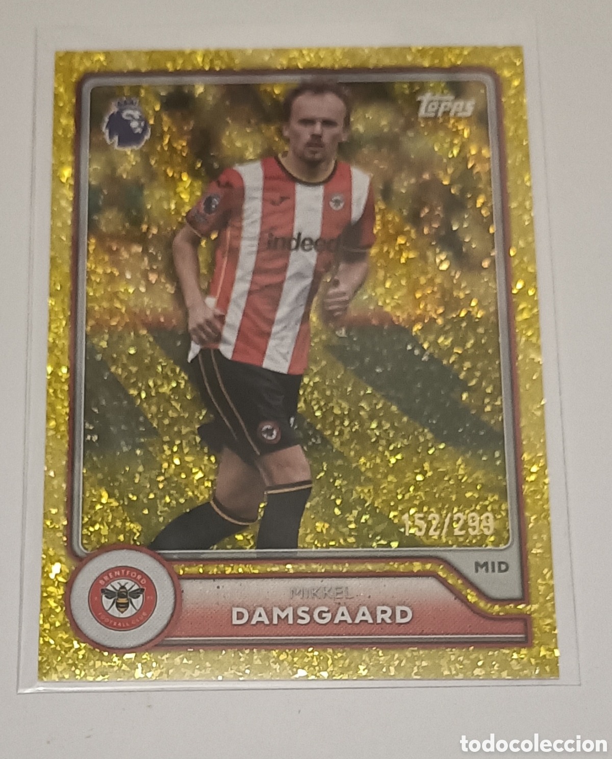 Cartes &agrave; collectionner de Football: Damsgaard (Brentford) Paralela numerada 152/299 Topps Premier League 26/27