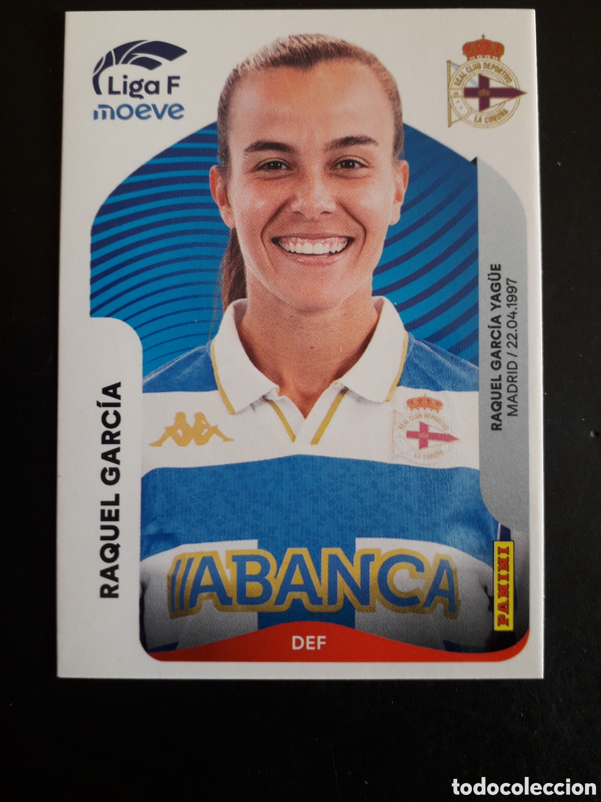 Figurine di Calcio: RAQUEL GARC&Iacute;A DEP CORU&Ntilde;A N&deg; 128 LIGA F FEMENINA 2025 2026 25 26 PANINI SIN PEGAR PEDIDO M&Iacute;NIMO 3&euro;
